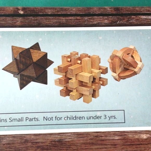 Wooden puzzle set of 3 - Picture 3 of 9